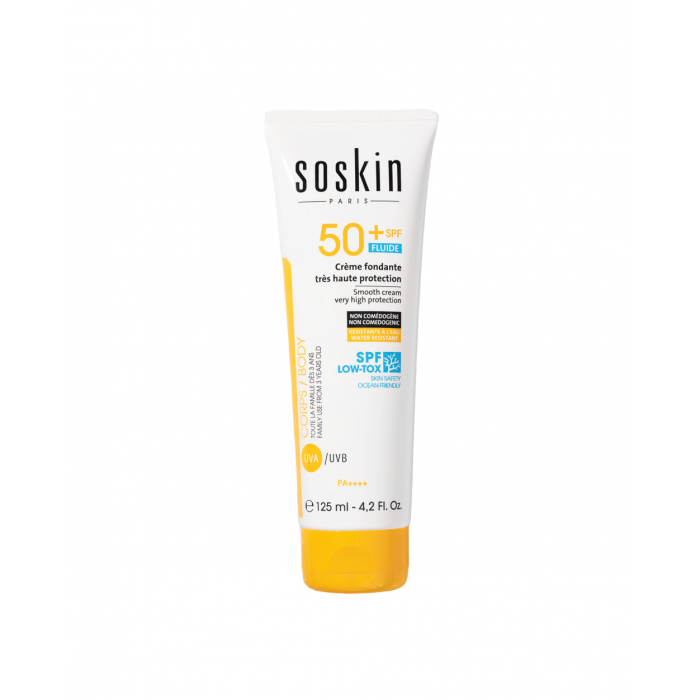 Сонцезахисний крем для обличчя та тіла Soskin Smooth cream body & face very high protection 125mL