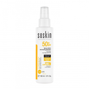 Сонцезахисний спрей з дуже високим ступенем захисту Soskin Sun spray very high protection 150mL