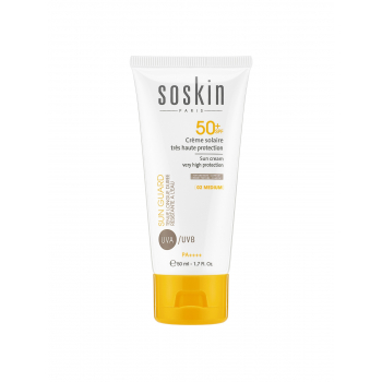 Сонцезахисний крем SPF50+ Тон 3 Soskin Sun cream very high protection - tinted 03 50mL