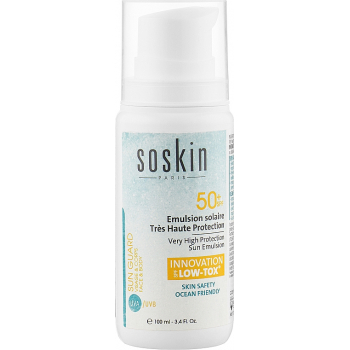 Сонцезахисна екологічна емульсія Soskin Low tox sun emulsion SPF50+ 100mL