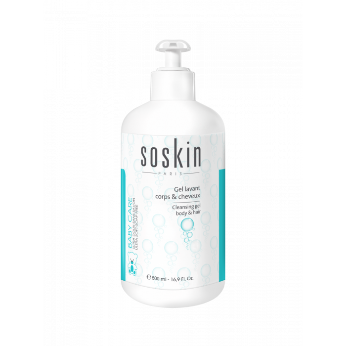 Очищуючий гель для тіла та волосся Soskin Cleansing gel body & hair 500mL