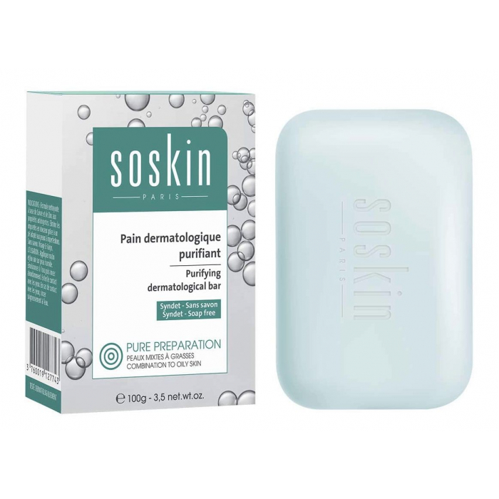 Очищуючий дерматологічний засіб Soskin Purifying bar